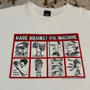 Vintage 1999 Rage Against The Machine Who Laughs Last Shirt XL Barbara Kruger